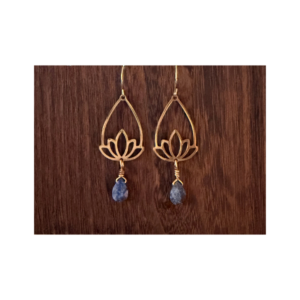 Earrings Lotus in a Drop